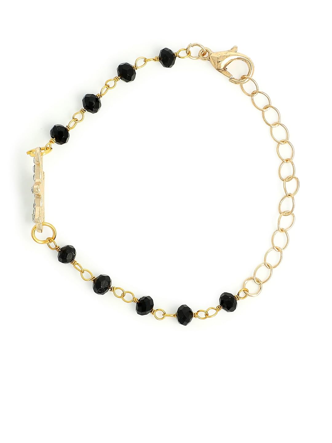 EL REGALO Unisex Kids Gold-Toned & Black Gold-Plated Bracelet