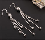 El Regalo Long Tassel Dangle Drop Bead Hook Earrings for Girls & Women- Retro Fashion Long Beaded Earrings