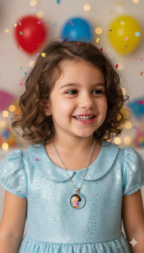 El Regalo Enchanted Tales Princess Pendant Necklace for Girls & Toddlers - Magical Character Jewelry for Birthdays, Parties & Gifting (Style-20)