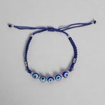 El Regalo Designer Evil Eye Rakhi Set for Brother & Bhabhi- Bhaiya Bhabhi Lumba/Luma Rakhi Set with Roli Chawal, Message Card in Gift Box