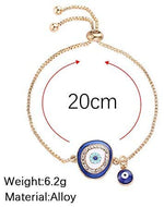 El Regalo Fashion Lucky Evil Eye Adjustable String Bracelet | Protection & Good Luck Chain Bracelets for Girls & Women (Dark Blue)