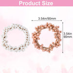 El Regalo 4PCS Fancy Pearls Hair Ties- Elastic Pearl Scrunchies Bead Hair Ropes Stretchy Hair Band Pearl Hair Scrunchies Hair Accessories for Women Girls (Color Options-3)