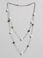El Regalo Pearls Multilayer Long Necklace for Girls/Women- Elegant Long Sweater Chain Statement Pearls Necklace Jewelry Accessories Dressy Collocation (Pearl Heart Chain)