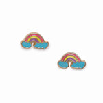El Regalo 3 Pairs Hypoallergenic Earrings Set for Girls Teens Kids- Tiny Stud Earrings Set Heart Butterfly Rainbow Star Unicorn Straberry Ice Cream Cute Earring (Style-3)