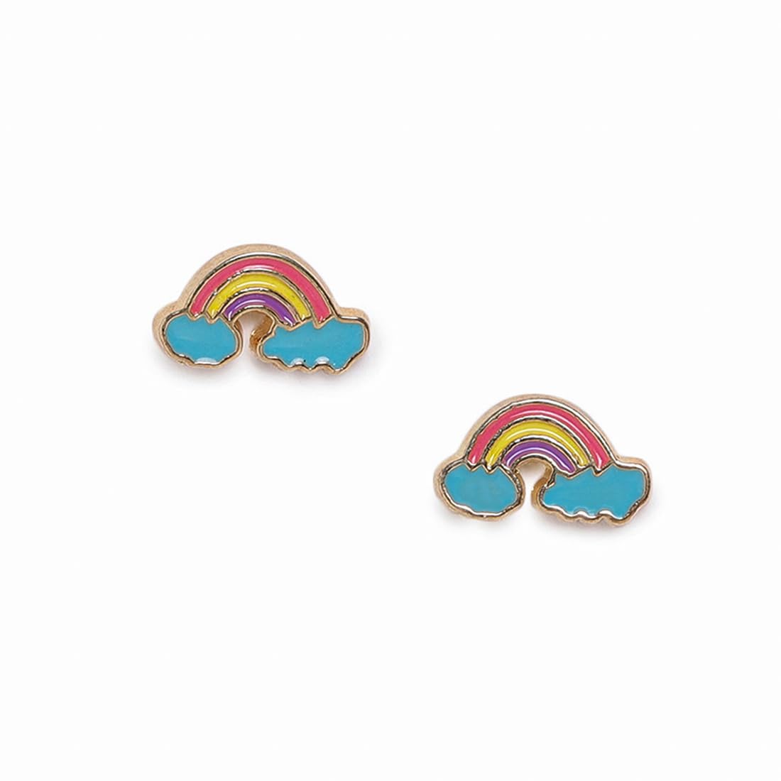 El Regalo 3 Pairs Hypoallergenic Earrings Set for Girls Teens Kids- Tiny Stud Earrings Set Heart Butterfly Rainbow Star Unicorn Straberry Ice Cream Cute Earring (Style-3)