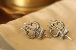 El Regalo Shiva Trishool Damroo Oxidized Studs Earrings for Girls & Women | Traditional Ethnic Shiva Trident Earrings