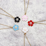 El Regalo 5 PCs Pendant Necklace Combo Set for Girls/Kids/Teens & Women - Flowers, Pearls Shell, Rainbow, Unicorn, Star, Heart Charms (Flower)