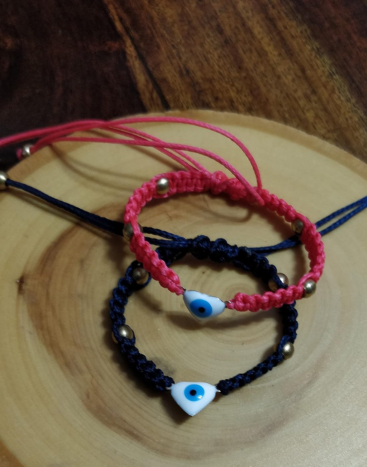 El Regalo Kids Heart Evil Eye Adjustable Bracelet/Anklet for Babies & Kids | Nazaria Baby/Kids Protection Bracelet with Lucky Eye Charms (1PC) (New Born to 13 Years Old Kids) (Silky Pink)