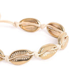 El Regalo 1 PC Metal Cowrie Shell Anklet/Bracelet for Girls & Women- Bohemian Adjustable Anklet/Bracelet Hand-woven for Girl Women (Style-3)