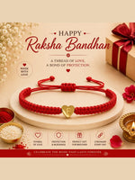 El Regalo Red Ethnic Rakhi Dori Unisex Rakhi-Adults - F letter