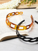 El Regalo 2PCs Hair Hoops Plastic Teeth Nonslip Head Bands- Black & Brown Comb Hairbands for Kids, Girls & Women (Option-2)