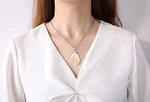 El Regalo Tree of Life Rose Quartz Drop Healing Crystal Chakra Pendant Necklace- Rose Quartz Jewelry for Girls & Women