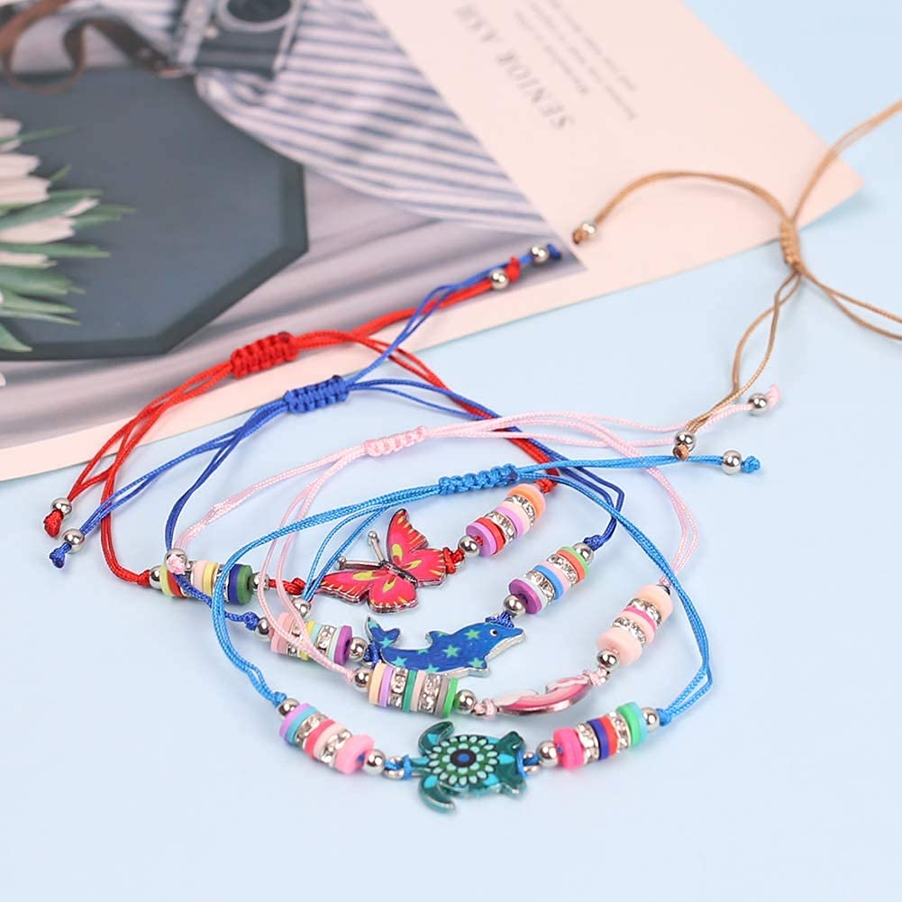 El Regalo beautiful Kids Rakhi for Boys & Girls Adjustable Kids Bracelet Rakhi with Butterfly/Heart/Cat/Elephant/Turtle/Flamingo and Other Charms (Toffee)