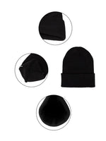 El Regalo Women's Self Design Woolen Beanie Black, Free Size