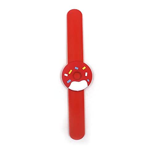 El Regalo 2 PCs Cute & Fun Kids Donut Rakhi - Silicone Donut Snap Clap Wristband Bracelet Rakhi for Brother/Sister/Niece/Nephew with Roli Chawal, Rakhi Card in Rakhi Gift Box (Option 3)