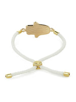 El Regalo Evil Eyes Hamsa Hand Adjustable Cord Unisex Bracelet for All- Unisex Lucky Hamsa Hand Evil Eye Bracelet for Kids/Girls/Boys/Men/Women (White Hamsa Hand)