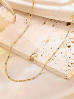 El Regalo 1 Pc Stainless Steel No Rust/Anti Tarnish Quinn Necklace In Multi- Dainty Multi Colored Stainless Steel Chain Necklace For Women