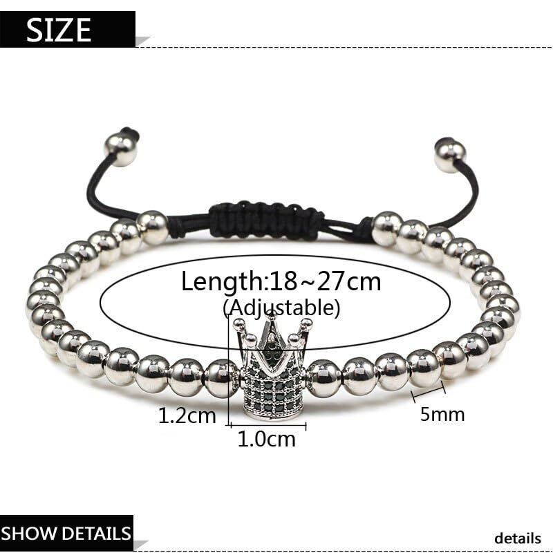 El Regalo 1 PC Designer CZ Crown Bracelet Rakhi for Brother/Bhai- Fancy Sparkly Crown Rakhi with Roli-Chawal Shagun, Rakhi Message Card in Rakhi Gift Box