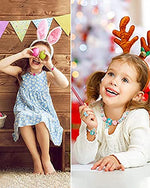El Regalo Kids/Toddlers/Girls Wooden Beads Handmade Necklace & Bracelet Jewelry Sets (1 Necklace & 1 Bracelet): Kids Princess Jewelry Set (Mermaid Kids Jewelry Set)