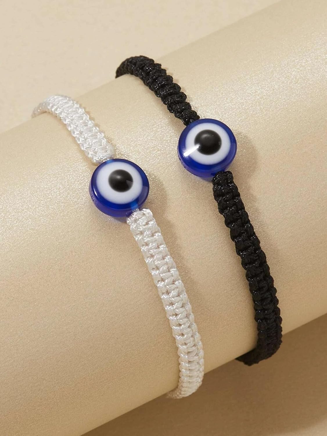 El Regalo Unisex 2PCs Evil Eye Best Friends/Couples Bracelets Set for Besties/Best Friends- Pinky Promise Distance Evil Eye Bracelets Set