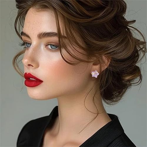 El Regalo Natural Stones Star Stud Earrings- Handcfated Wire Wrapped Celestial Star Earrings for Girls & Women (Purple Amethyst)