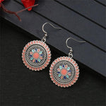 El Regalo 3 Pairs Earrings Combo of Vintage Bohemian Dangle Earrings for Women, 3-Pair Multi-Pack, Handmade Retro Tribal Drop Jewelry, Ethnic Bronze & Silver Tone Statement Earrings (Style-3)