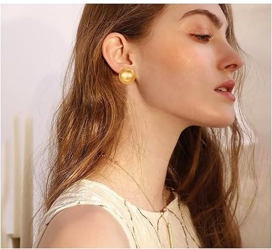 El Regalo Gold Ball Clip-On Earrings for Women & Girls - Brushed Finish Button Style | Classic Non-Pierced Ear Jewelry | Timeless Look