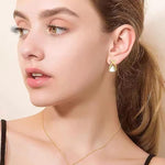 El Regalo Classic Cross Pearl Stud Earrings - Modern Geometric Triangle Design with Faux Pearls - Lightweight and Comfortable- Elegant Gift for Women