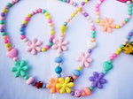 El Regalo 2 Sets Kids Girls Jewelry Sets - Kids Beads Necklace & Bracelets (Option-2) Multicolor