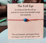 El Regalo 2 PCs Evil Eye Knotted Unisex Bracelet Combo for Kids & Adults | Macram Bracelet Braided with Lucky Eye (6mm) to Ward Off Buri Nazar (Black & Maroon - Style 2)