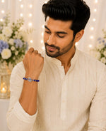 El Regalo Evil Eye CZ Bracelet Rakhi for Brother- Crystal Eye