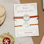 El Regalo 2PCs OM/Veera/Bhai Moli Thread Rakhi Set for Brother/Bhai/Bhaiya- Auspicious OM/Aum Mauli Rakhi with Roli Chawal, Rakhi Message Card in Rakhi Gift Box (2 OM Rakhis)