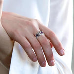 El Regalo Butterfly Stainless Steel Adjustable Ring for Girls & Women - Anti-Tarnish (Silver)