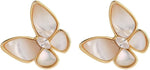 El Regalo Cute Butterfly Stud Earrings for Girls & Women - Delicate Crystal Butterfly Earrings