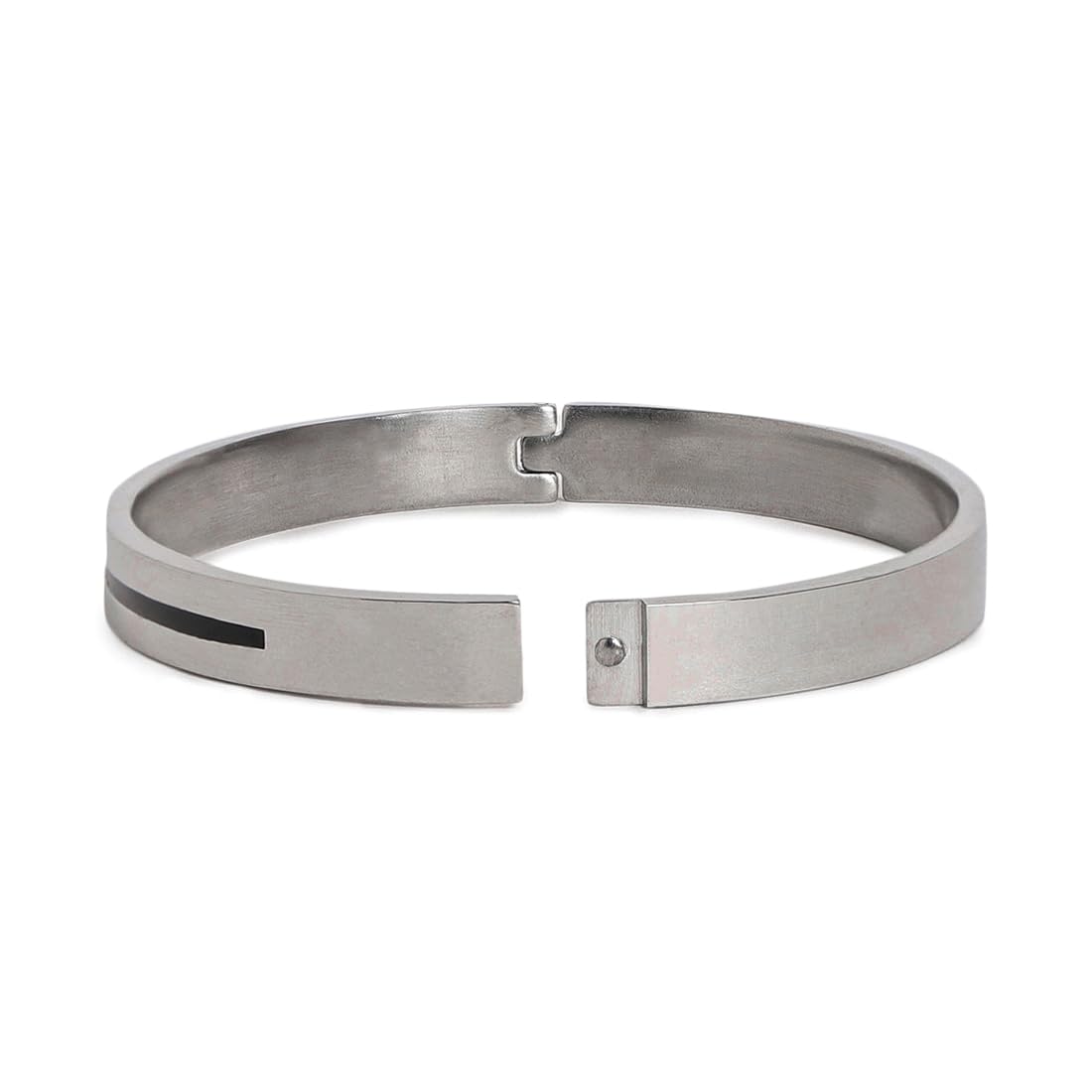 El Regalo 1 PC No Rust OM Trident Engraved Bracelet for Men - Designer Stainless Steel Anti Tarnish OM Kada Bracelet (Silver OM)