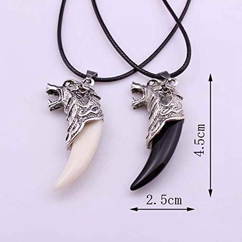El Regalo Men's Retro Stainless Steel Bruce Lee Style Wolf Pendant Necklace | Men Jewelry | Men Pendant Necklace (Black)