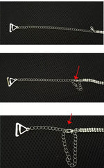 El Regalo 1 Pair Fancy Designer Bra Straps for Off Shoulder Dresses or Wedding/Evening Gowns (Gun Black Chain)