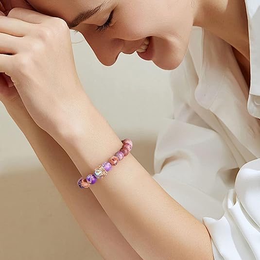 El Regalo Best Friends Crown Charm Beaded Bracelet- Friendship Bracelet For Girls/Women Inspirational Bracelets
