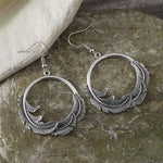 El Regalo Bohemian Oxidised Silver Earrings for Women | Vintage Tribal Hoop & Geometric Drop Earrings | Boho Statement Dangle Earrings for Girls | Indo Western Fashion Jewellery (Style-2)