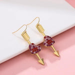 El Regalo Cupid's Arrow Heart Earrings- VALENTINE'S DAY GIFT for HER- Heart Arrow Hook Earrings for Girls & Women