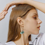 El Regalo Womens 1 Pair Golden Electroplated Shell Earrings (Style-3)