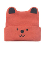 EL REGALO Pack of 2 Unisex Kids Red & Grey Beanie