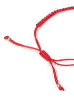 El Regalo 1PC Elegant Heart Bracelet Rakhi for Brother/Bhai with Roli-Chawal & Rakhi Gift Box - Handwoven, Minimalist Design & Beautifully Packed (Red)
