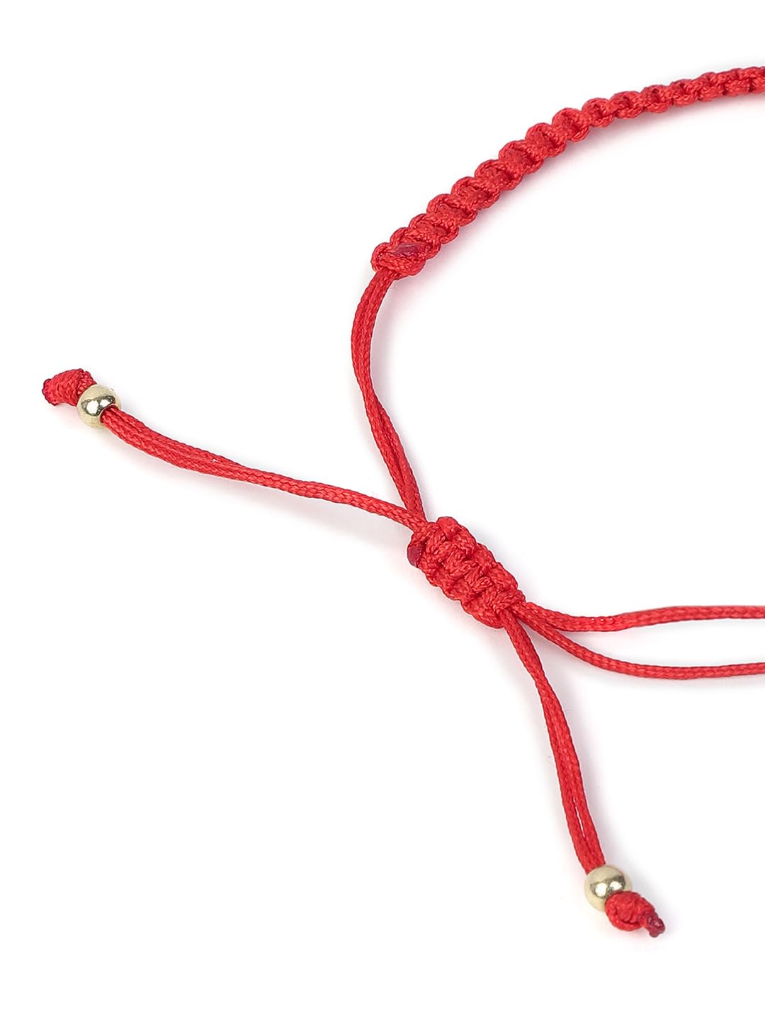 El Regalo 1PC Elegant Heart Bracelet Rakhi for Brother/Bhai with Roli-Chawal & Rakhi Gift Box - Handwoven, Minimalist Design & Beautifully Packed (Red)