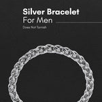El Regalo Stainless Steel Cuban Chain Bracelet for Men | Jewelry Gift for Him (7mm Textured Width)