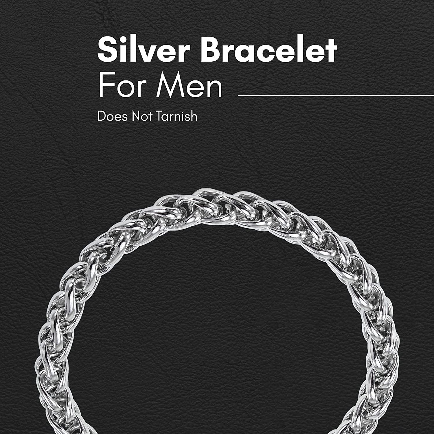 El Regalo Stainless Steel Cuban Chain Bracelet for Men | Jewelry Gift for Him (7mm Textured Width)