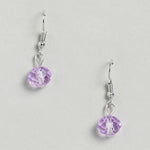 El Regalo 2PCs Crystals Beads Necklace & Earrings Jewelry Set for Kids/Girls & Teens - Shimmering/Matt Crystal Beads Fancy Jewelry Set (Purple Heart)