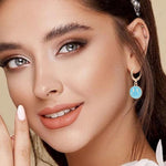 El Regalo Smiley Face Small Huggie Hoop Trendy Emoji Earrings- Preppy Cute Happy Face Dangle Drop Cartilage Colorful Hypoallergenic Earrings Gifts for Teen Girls Women (Blue)