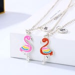 El Regalo 2 PCs BFF Best Friend Forever Split Magnetic Matching Pendant Necklaces Set- Heart, Flower, Swan etc Pendant Friendship Necklaces (BF Swan Pendants) For girls