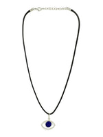 El Regalo 2 PCs Blue Evil Eye Unisex Pendant Cord Necklace for Kids/Girls/Boys/Men & Women - Turkish Blue Silver & Golden Handmade Evil Eye Necklaces (Option-3)